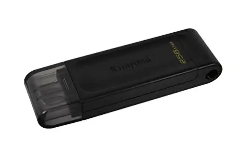Produktbild: Kingston DataTraveler 70 - DT70/256GB USB-C-Stick mit dem Mehrwert, Schwarz