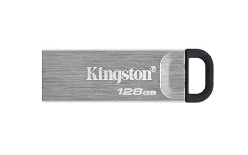 Produktbild: Kingston DataTraveler Kyson USB 3.2 Gen 1 USB-Stick 128GB - Mit stilvollem, kappenlosem Metallgehäuse
