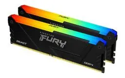 Produktbild: Kingston FURY Beast RGB 16GB 3600MT/s DDR4 CL17 DIMM (Kit mit 2) PC Arbeitsspeicher KF436C17BB2AK2/16