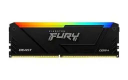 Produktbild: Kingston FURY Beast RGB 8GB 3200MT/s DDR4 CL16 DIMM PC Arbeitsspeicher KF432C16BB2A/8