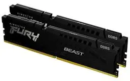 Produktbild: Kingston FURY Beast Schwarz DDR5 32GB (2x16GB) 5200MT/s CL40 DIMM Desktop Gaming Speicher Kit mit 2 - KF552C40BBK2-32
