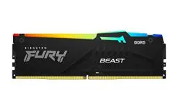 Produktbild: Kingston FURY Beast Schwarz RGB 8GB 6000MT/s DDR5 CL40 DIMM Desktop Gaming Speicher Einzelnes Modul - KF560C40BBA-8