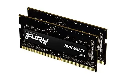 Produktbild: Kingston FURY Impact 16GB (2x8GB) 2666MHz DDR4 CL15 Laptop Speicher Kit mit 2 KF426S15IBK2/16, Schwarz