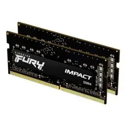 Produktbild: Kingston FURY Impact 32GB (2x16GB) 3200MHz DDR4 CL20 Laptop Speicher Kit mit 2 KF432S20IBK2/32