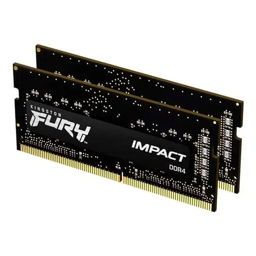 Produktbild: Kingston FURY Impact 32GB (2x16GB) 3200MHz DDR4 CL20 Laptop Speicher Kit mit 2 KF432S20IBK2/32