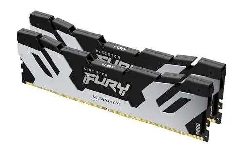 Produktbild: Kingston Fury Renegade DDR5 Silber/Schwarz XMP 32GB 6400MT/s CL32 DIMM Desktop Gaming Speicher (Kit of 2) - KF564C32RSK2-32