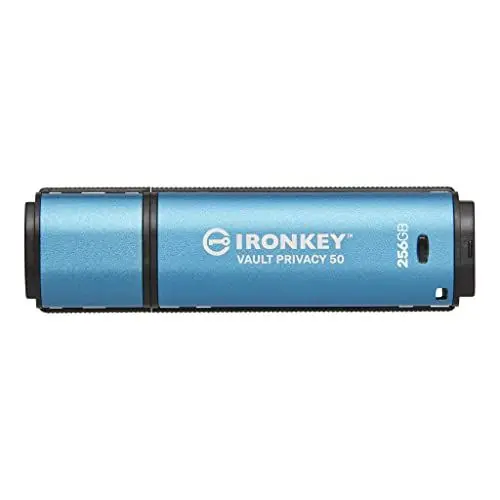 Produktbild: Kingston IronKey Vault Privacy 50 FIPS 197-zertifizierter und mit XTS-AES 256-Bit verschlüsselter USB-Stick für mehr Datenschutz - IKVP50/256GB