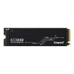 Produktbild: Kingston KC3000 PCIe 4.0 NVMe M.2 SSD - Hochleistungsspeicher für Desktop- und Laptop-PCs -SKC3000S/2048G, SKC3000D2048G, Schwarz, 2048GB, Festkörper-Laufwerk