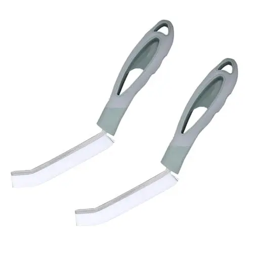 Produktbild: KINHARD Auto Reinigungsbürste Lücke 2 Stück Pkw Felgenbürste Nylon, Wheel Brush mit Löchern, Harte Borstenbürsten mit Langen Griffen, für Felge, Gummiauflage, Motor Ecken und Lücken
