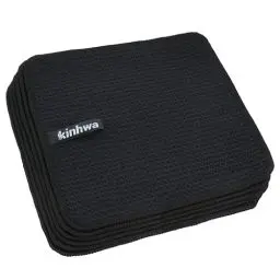 Produktbild: KinHwa Spültuch schwarz Spüllappen schwarz Waffeltuch Mikrofasertuch waschbar Spültücher für Küche Dicke Putzlappen Fusselfrei 20cmx20cm 6 Stück
