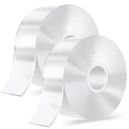 Produktbild: kinkaivy 10M Doppelseitiges Klebeband Extra Stark Transparent, Abnehmbar Spurlos Nano Tape, 2 Rollen Double Sided Tape, Klebeband Doppelseitig Ablösbar für Foto Wand, Postern, Teppich, Küche, Zuhause