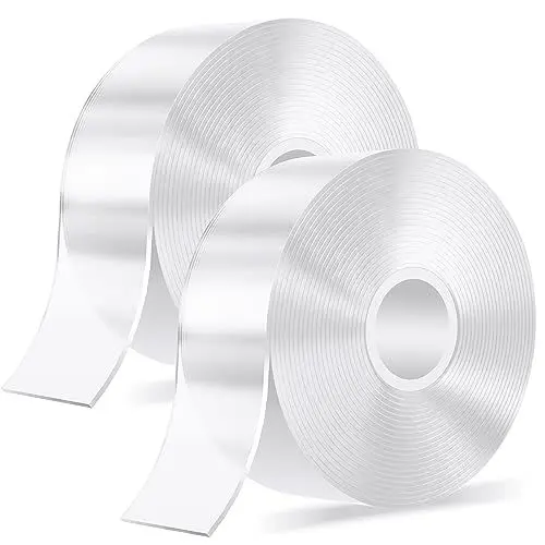 Produktbild: kinkaivy 10M Doppelseitiges Klebeband Extra Stark, Nano Tape Spurloses, Double Sided Tape Transparent, Doppelseitiges Klebeband Ablösbar zum Aufhängen von Bildern, Postern, Teppichen, Fotos