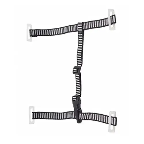 Produktbild: Kinnriemen für Schutzhelme, Y-Form, 28 cm, Erweiterbar, Schwarz, weiß, Farbblockierung, Universell, mit 4 Fixpunkten für Schutzhelme