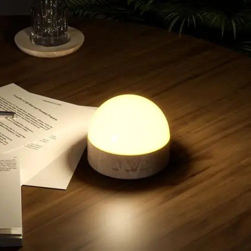 Produktbild: Kintion LED Nachtlicht Kinder, 8 Modi mit RGB Lichtern Nachtlampe, 1800mAh Wiederaufladbares Nachttischlampe Dimmbar, Rotes Nachtlicht mit 25–160 Stunden Laufzeit, 1 Packung