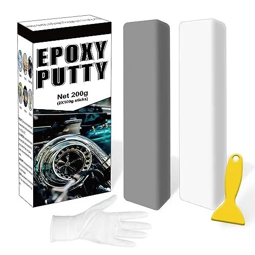 Produktbild: kintsukuroi Epoxy Putty, 200g Epoxidharz Knete, 2 Komponenten Kleber Reparaturknete für Schnelle Reparatur und Verklebung Von Metall, Kunststoff, Glas und Keramik, Hitzebeständig und Wasserfest(Grau)