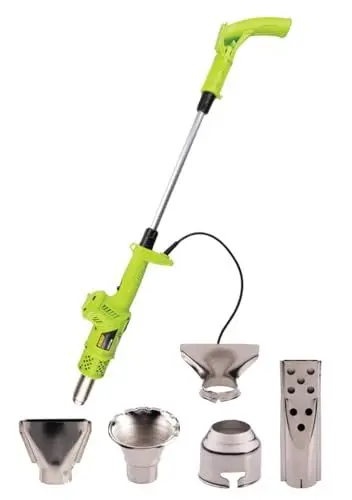 Produktbild: Kinzo Garden 3-in-1 Unkrautvernichter - Gartenwerkzeug Unkrautentferner - Elektrischen Unkrautbrenner, Abflammgerät und BBQ Grillzünder für Garten, Terrasse bis zu 360℃- 2000 Watt Grün