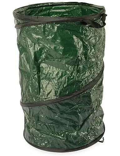 Produktbild: Kinzo Gartenabfallsack Faltbar - Laubsack 120L - Gartensack für Laub und Gartenabfälle - Laubsack mit Griffen - Leicht zu Verstauen - 45 x 75 cm - Kunststoff - Grün