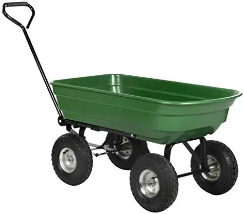 Produktbild: Kinzo Gartenkarre - Gartenwagen mit Kippfunktion - Bollerwagen - Handwagen 75 Liter - 200 kg Ladekapazität Garten Gartenkarre