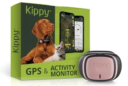 Produktbild: Kippy – GPS Tracker Halsband Evo für Hunde und Katzen – Gesundheits- und Aktivitäts-Tracker – Wasserdichter – Ortungsgerät mit Sofortalarm und Led – Rose