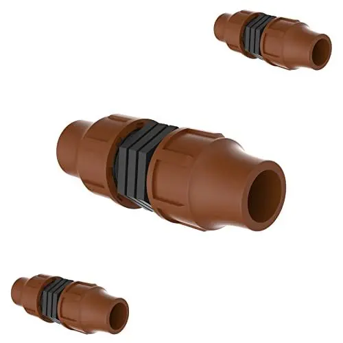 Produktbild: Kirchhoff | 3 x Verbindungsstück | Fitting für Tröpfchenbewässerung | Klemmverbindung für Drip-Bewässerung | Made in EU | Garten-Bewässerungssystem