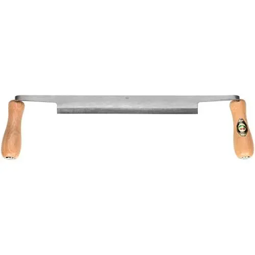 Produktbild: KIRSCHEN Werkzeuge 4000250 | Zugmesser, gerade, 250 mm, 2 Weißbuchenhefte, Rindenschäler, Rindenabzieher, Holzbearbeitung, Ziehmesser, Reifmesser, Entrindung