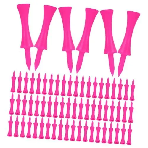Produktbild: Kisangel Golf-Putting-Hilfe – 100 Stück 57 Mm Golf-tees Aus Kunststoff Golf Üben Mit Stinger-Golf-tees-markierungen Für Die Driving Range