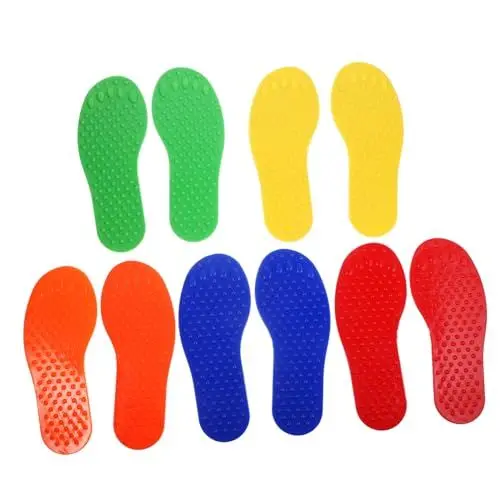 Produktbild: Kisangel 10St Bodenmarkierungen Teppichfleck Fußabdruckmarkierung für Flecken floormarker spielfeldmarkierung Weihnachtsmann-Fußabdrücke für Bodenset Fußball-Trainingsmarker Sporthilfen PVC
