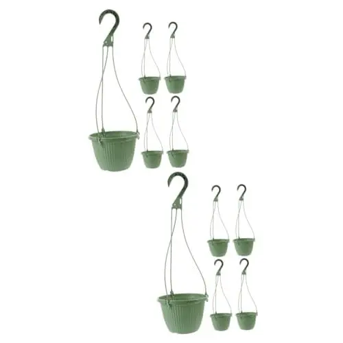 Produktbild: Kisangel 10 STK Blumentopf Dekoration Blumentöpfe Park balkonkasten körbe zum aufhängen Wohnkultur Blumenhalter hängender Pflanzenkorb grüner Dill schmücken Blumenkorb hängender Korb pp