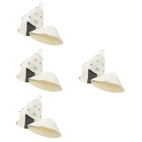 Produktbild: Kisangel 12 STK Saunahut aus Filz saunamützen saunaofen Shower caps Sauna zubehör bademützen Badehaus Saunahut Dicke Saunahüte Sauna-Badekappe Badehut Saunahut für Damen Badezubehör gefühlt