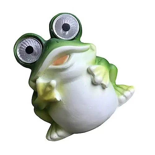 Produktbild: Kisangel 1pc Solar Garten Frosch Statue Grün Decor Solar Power Ornament