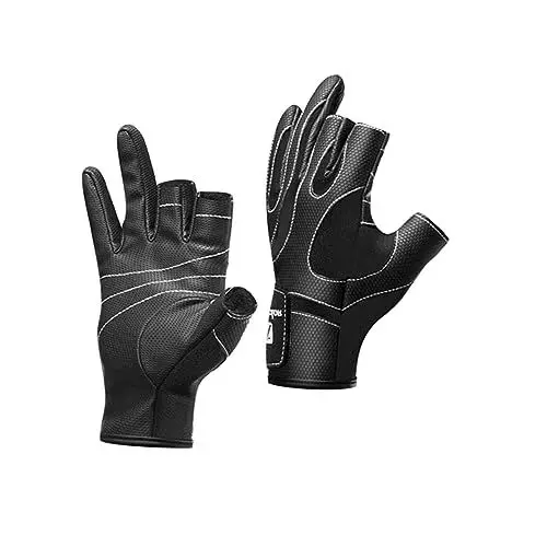 Produktbild: Kisangel Angelhandschuhe Für Herren 3-Finger-Handschuhe Handfläche – Warmes Fleecefutter