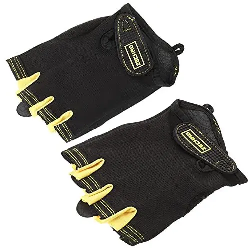 Produktbild: Kisangel 1 Paar Handschuhe sportlicher Fäustling Ausbildung Trainingshandschuh Driftbrett Fitnessgeräte Hanteln Fingerschutz Kurzhantel Fäustlinge dünner Schnitt Männer und Frauen Nylon