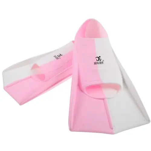 Produktbild: Kisangel 1 Paar Tauchflossen Flossen Trainieren Ausbildung Tauchen Schwimmflossen Flossen Zum Schnorcheln Einstellbar Flipper Tauchhandschuhe Offene Fersenflossen Taucherflossen Rosy