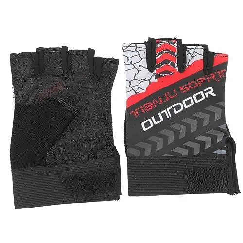 Produktbild: Kisangel 1 Paar Tragbare Fitnesshandschuhe Atmungsaktive Rennradhandschuhe Bequeme Reithandschuhe Fingerlose Handschuhe Für Männer Sportbedarf Chemische Faser Draussen Fräulein Sportwaren
