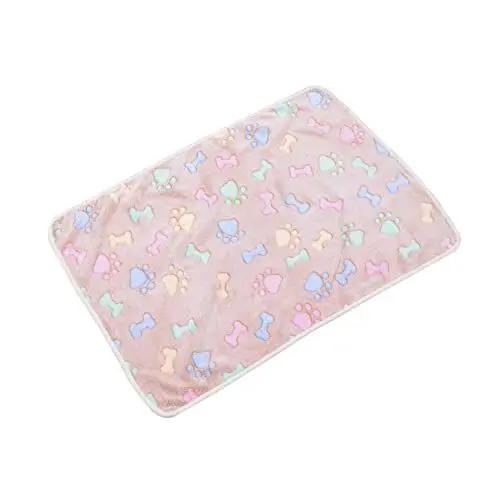 Produktbild: Kisangel 1 STK Wolldecken Plüschteppiche Hundekissen Sofakissen Hundekorb bettbezug Kissen für Haustiere Haustierteppich mit kleinem Knochenaufdruck der Hund kleine Knochen