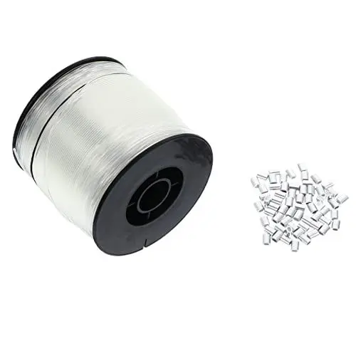 Produktbild: Kisangel 1 Satz Aluminiumteile Für Nylon-angelschnur Unterstützung 500 m Langes Angelseil Aus Nylon Armband Angelschnur Nylondraht Angelgurt Draussen Große Sache Linie Weiß