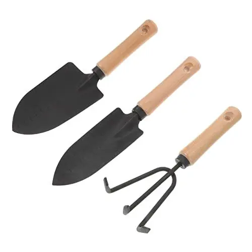 Produktbild: Kisangel 1 Set Gartengeräte Set Rake Kelle Schaufel Holzgriff Gartengeräte Für Outdoor-bepflanzung