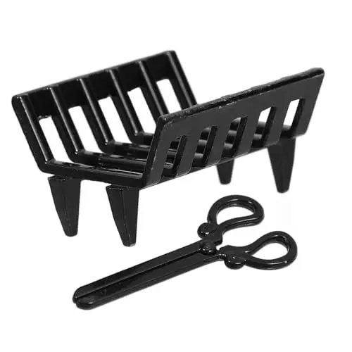 Produktbild: Kisangel 1 Satz Miniatur-kaminmodell Miniatur-grillmöbel Miniatur-bratofen Puppenhaus-bratwagen Puppenhaus-kochzubehör Puppenhaus-grillofen Miniatur-grillwagen Miniaturmöbel Metall Black