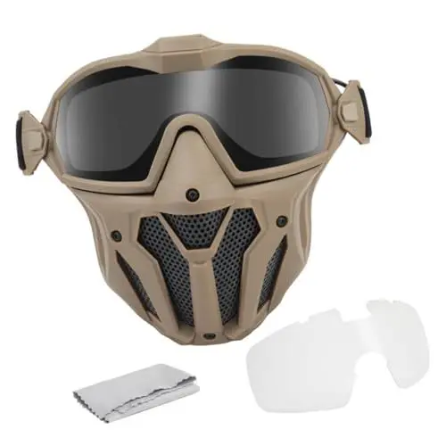 Produktbild: Kisangel 1 Satz Taktische Masken Halloween-Masken Spiel im Freien Skimasken Brille Skifahren draussen besenhalter Schutzmaske Anti-Beschlag-Maske Dämon Kleidung einstellen