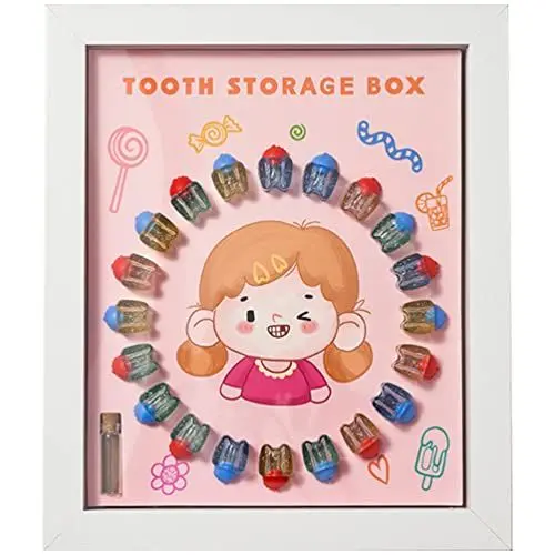 Produktbild: Kisangel 1satz Zahnspeicherbox Mit Foto- Erinnerungsbox Für Erste Zähne Transparentes Design Für Kleine Prinzessinnen Langlebig Und Praktisch Aufbewahrung Von Milchzähnen
