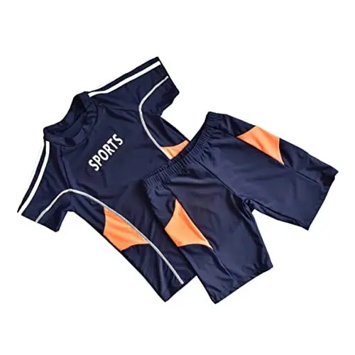 Produktbild: Kisangel 1 Stück Badeanzug Badehosen Für Jungen Schicke Bademode Badebekleidung Mit Hut Badeshirts Für Jungen Bademode Für Jungen Neoprenanzug Sonnenschutz Kleiner Junge Polyester