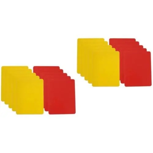 Produktbild: Kisangel 20 STK Streifenkarten Für Fußball Tragbare Fußballkarten Standard-fußballkarten Passendes Zubehör Gelbe Fußballkarte Pelé-fußballkarte Rote Karte Gelbe Karte Volleyball PVC Freund