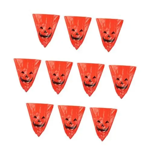 Produktbild: Kisangel 20 Stk Weihnachts Mülls Äcke Beutel Mit Gefallenen Blättern Laubabfallsäcke Strapazierfähige Aufbewahrungstaschen Laterne Dekorativ Patio-tasche Halloween Gartentasche Sport
