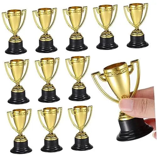 Produktbild: Kisangel Goldene Mini-award-trophäen 24er-pack Stabiler Kunststoff Für Kinderpartys Spiele Schulauszeichnungen