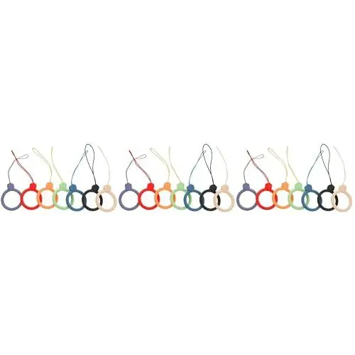 Produktbild: Kisangel 27 Stk Handy-Lanyard-Halter Gewichtsmanschetten für Schwimmbecken Telefon-Lanyard Schlüsselband hängende Seilkette Handyband aus Silikon Schlüsselanhänger Zubehör
