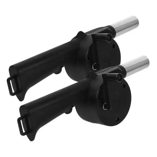 Produktbild: Kisangel 2St Gebläse zündhölzer ignea Feuerstarter BBQ Fan zündbriefchen BBQ Accessories Camping-Fan BBQ zubehör draussen Haartrockner Grill Werkzeug Plastik