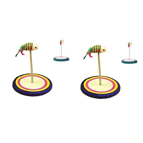 Produktbild: Kisangel 2St Katzenspielzeug Kratzer kratzbaum für Katzen interaktives Spielzeug sisal dartscheibe paw Spielzeuge Kätzchen Kratzbaum Katzenkratzbrett lustige Katze Klettergerüst für Katzen