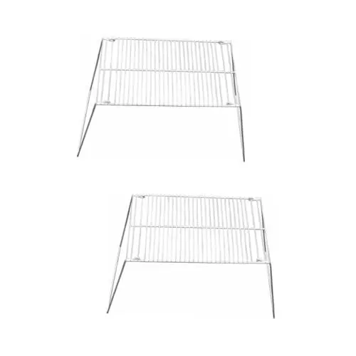Produktbild: Kisangel 2St Kochen backen Rack rostfrei Lebensmittelgrill Holzkohlegrillgestell kleiner Grill Holzkohlegrills Rucksack Grill für den Park Klappgrill aus Edelstahl falten Halterung Keks