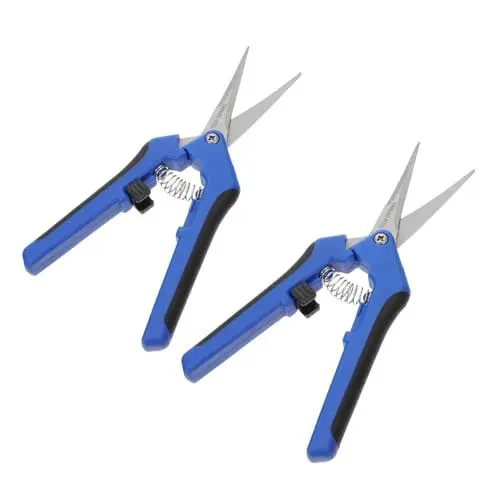 Produktbild: Kisangel 2St Scherbogen aus Edelstahl schneidwerkzeug gartenscher rosenschere gartenpflege Gras scheren Zweig cutter kit Rostfreier Stahl Ellbogen gerader Kopf Kunststoff