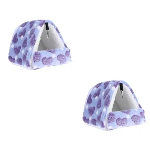 Produktbild: Kisangel 2St für Haustierbetten pet Bed haustierfeldbett Igelnest Haustierzubehör Igel warmes Nest Haustier warmes Nest Schlafsack Hamster kleines Tierbett Haustier warmes Violett